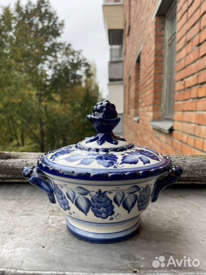 Гжель СССР конфетница винтаж