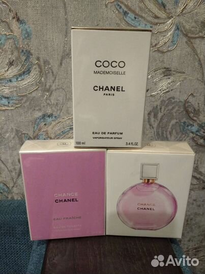 Chanel chance fraiche,tendre,coco mademoiselle