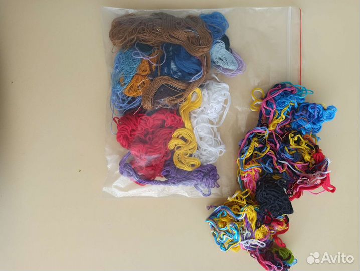 Нитки мулине, пяльца