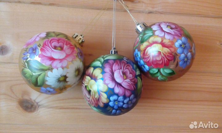 Шар новогодний жостово