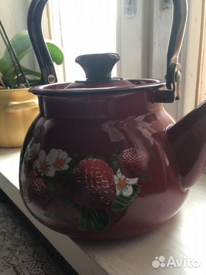 Чайник эмалированный новый 3л
