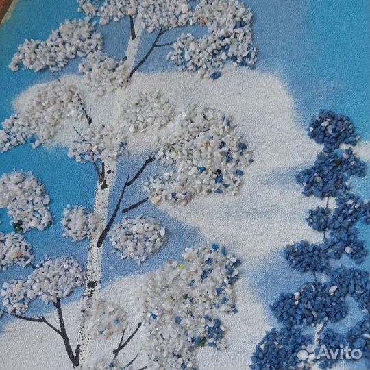 Панно из дерева и поделочного камня