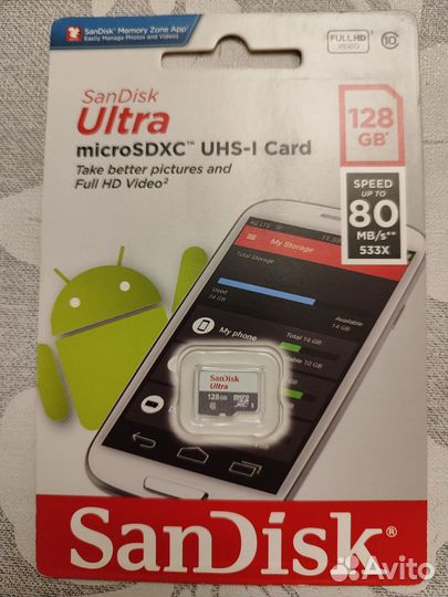 Карта памяти MicroSD 128gb SanDisk