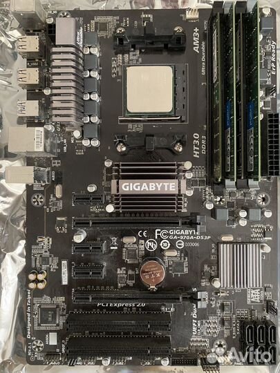 Gigabyte GA-970А + AMD FX 8350 + 16 Гб