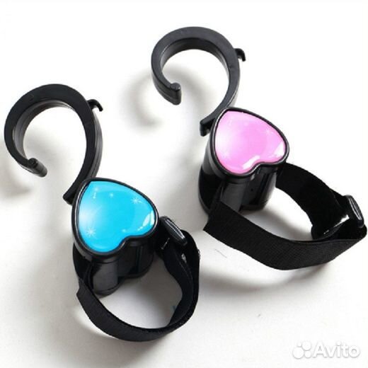 Крючки на ручку коляски “Сердце” 2 шт