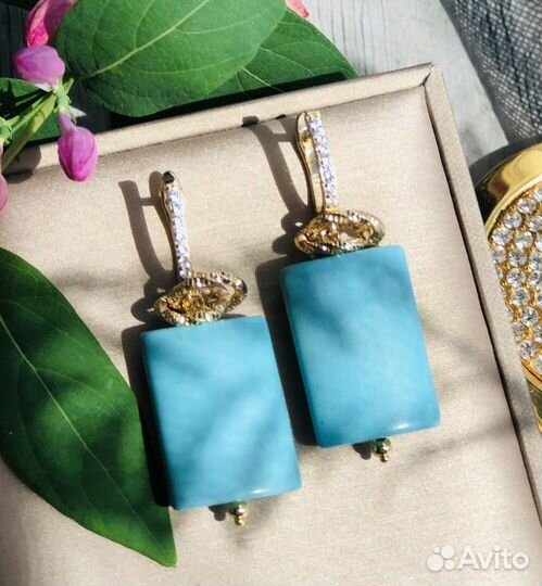 Серьги турквенит