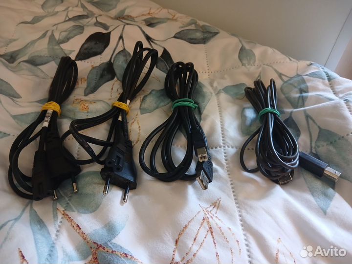 Кабели для принтера canon, и USB, и сетевой