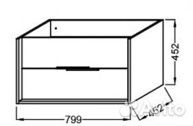 Мебель для ванной Jacob Delafon Vivienne 80 дуб давос/белая глянцевевая