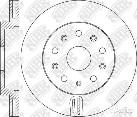 Диск тормозной передний вентилируемый