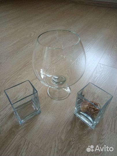 Ваза стеклянная бу