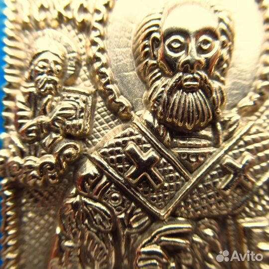 Вериги женские, икона Св. Николая, жемчуг сердолик