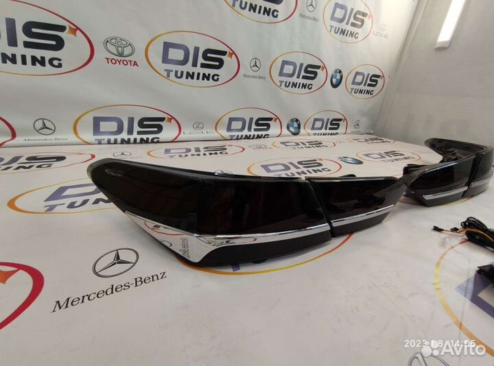 Стоп сигналы Toyota Camry 70 Lexus Style С хромом