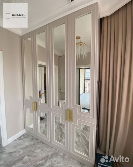 Шкаф распашной с фрезерованными фасадами