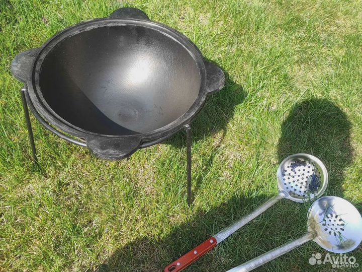 Казан Узбекский чугунный 4л - 220л