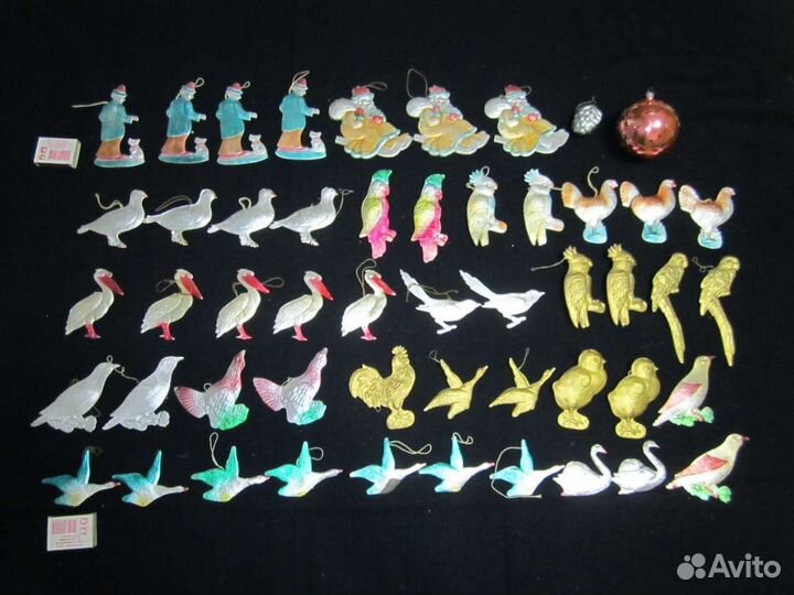 Новогодние игрушки СССР картонаж