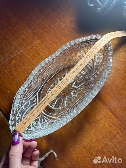 Хрустальная ваза СССР - конфетница