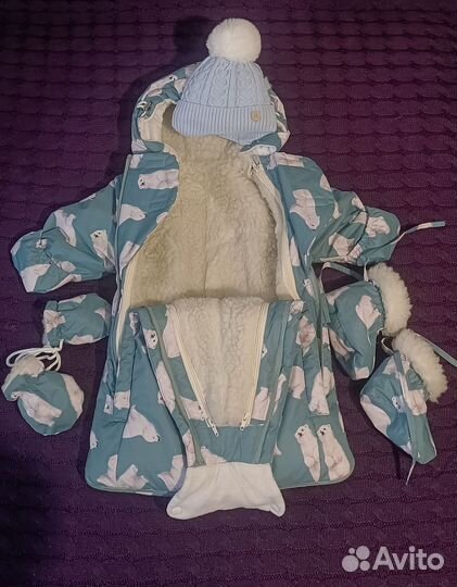 Детский комбинезон трансформер 2 в 1 (зима)