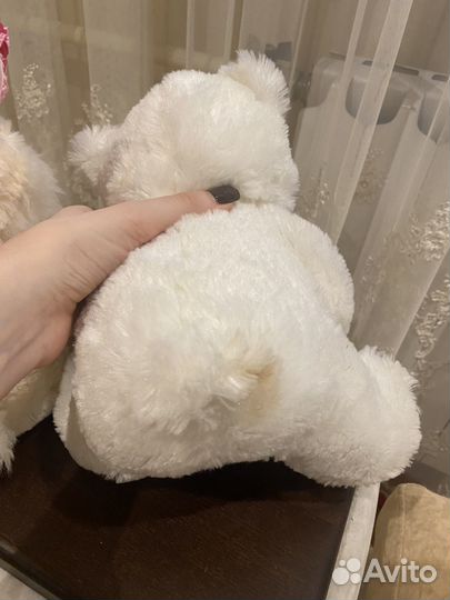 Мягкие игрушки медведь и заяц