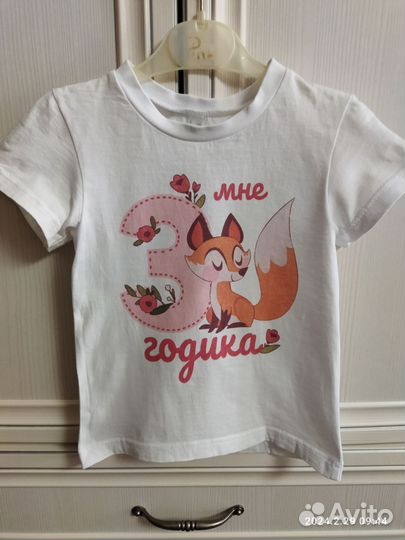 Футболка детская для девочки 98 104
