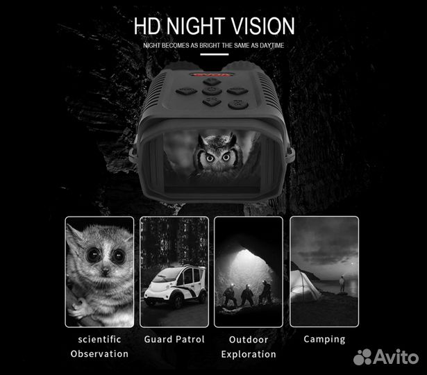 Gvda прибор ночного видения мини, 1080P HD до 300м