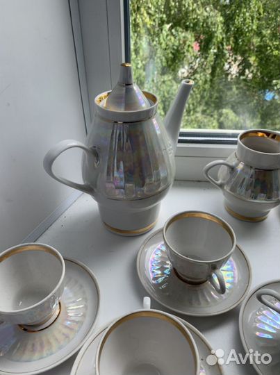 Кофейный сервиз СССР перламутр