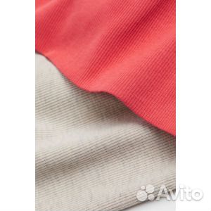 2 шапки из хлопкового джерси в рубчик H&M, красный