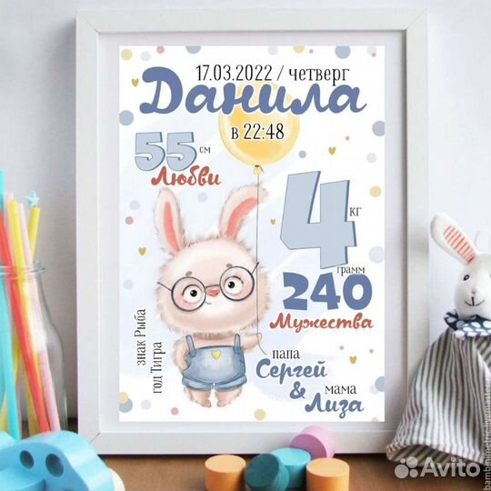 Метрика для новорожденных