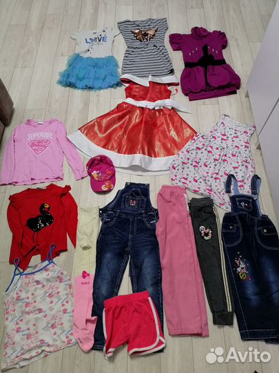 Вещи пакетом на девочку размер 122
