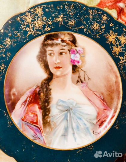 Тарелка антикварная. Севр