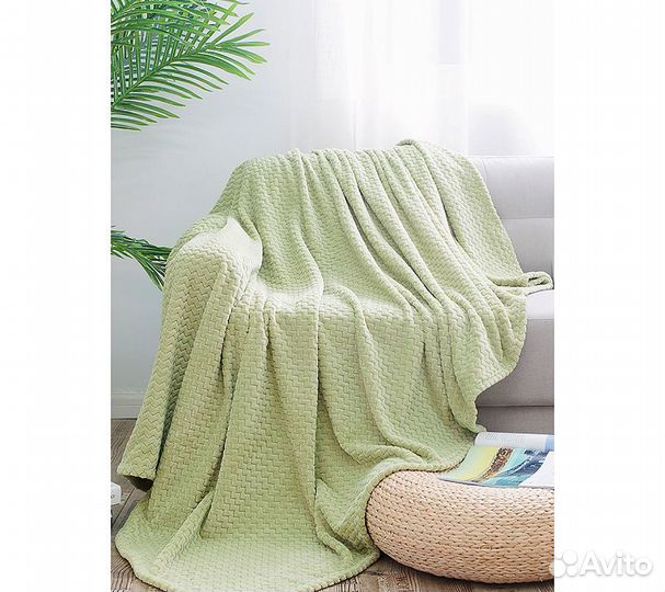 Плед GoodNight Велсофт 200х220, фисташка