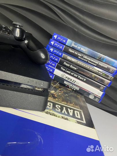 Sony playstation 4 slim 1tb с играми