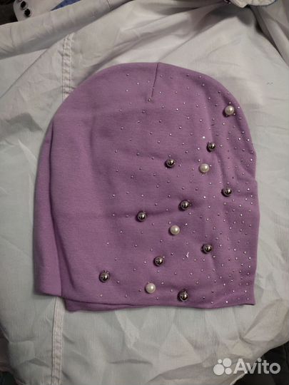 Шапка со снудом новая, двойной трикотаж. Р-р 50-54