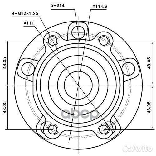 Ступица передняя перед лев Z89635R Zikmar