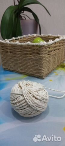 Корзинка для хранения из джута