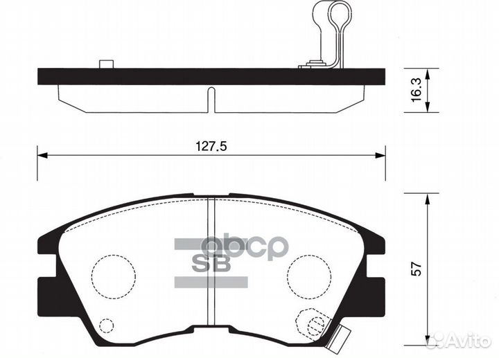 Колодки тормозные дисковые передние SP1135 Sang