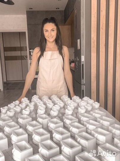 Декор из гипса и свечи