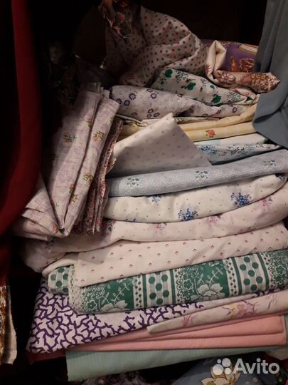 Отрез ткани СССР бязь.сатин.штапель.фланель.лен