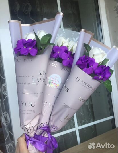 Цветы из мыла Букет из мыла