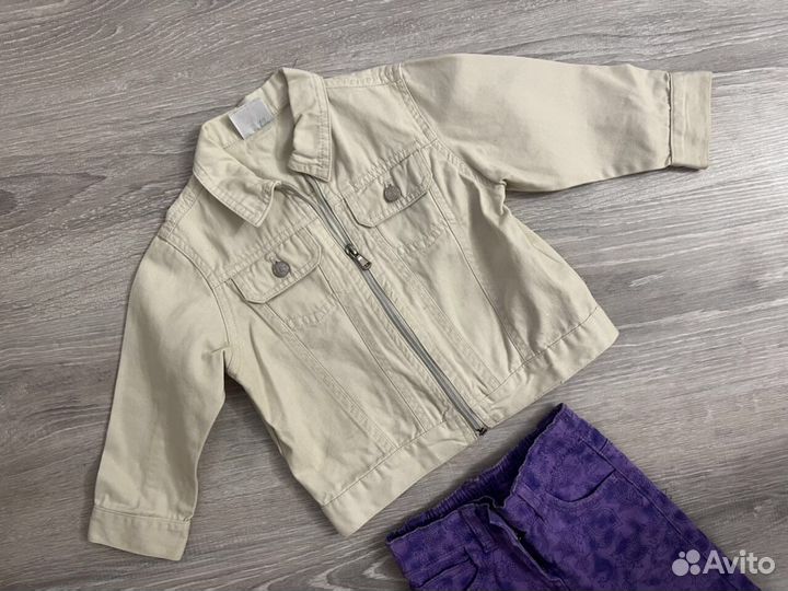 Джинсовая куртка + джинсы для девочки 86-92