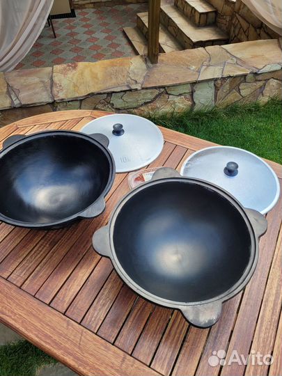 Чугунный казан с крышкой 8л