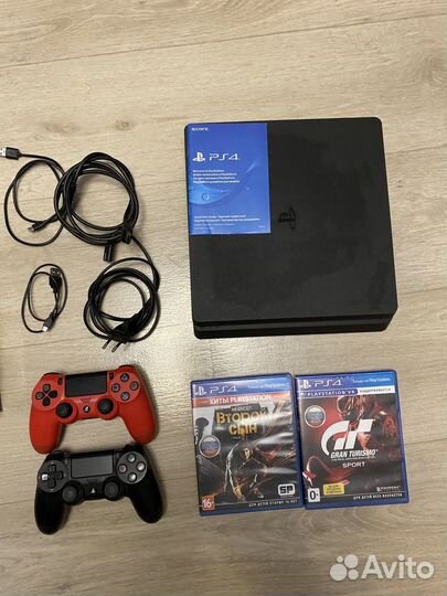 Sony playstation 4 slim 1tb 2 геймпада