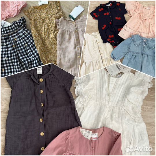 Летняя одежда платья на девочку, 80-86р