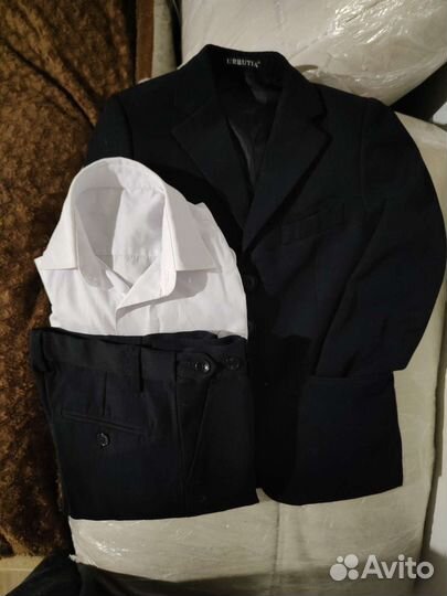 Школьная форма 110-116 Пиджак, брюки, рубашка