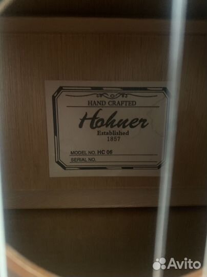 Классическая гитара hohner hc06