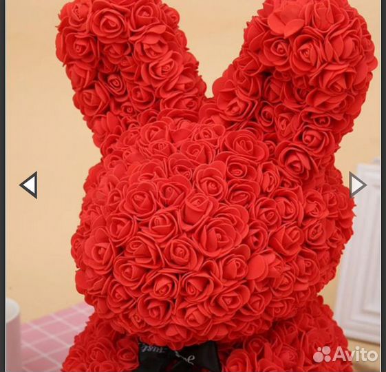 Подарочный зайчик из роз 35см