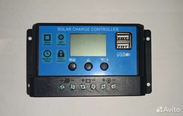 Контроллер заряда солнечной батареи 10А, 12/24 В