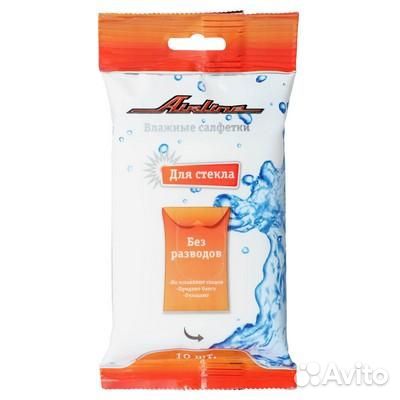 Салфетки влажные для стеклянных поверхностей (10 шт.) (an-m-02)