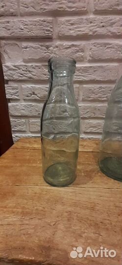 Бутылка молочная СССР 1 литр и 0.5 литра