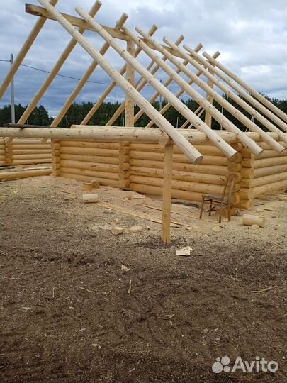 Сруб бани и дома 4*4, 5*3, 6*4, 6*6,9*9