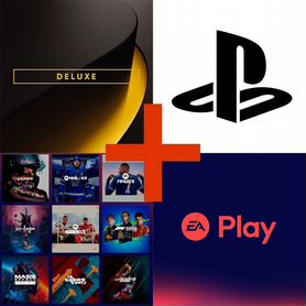 Подписка ps4/5 Ps Plus Extra/Delux +EA Play 12мес